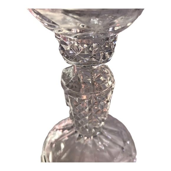Pair of Vintage Bohemian Cut Crystal Candle Holders - Picture 5 of 5